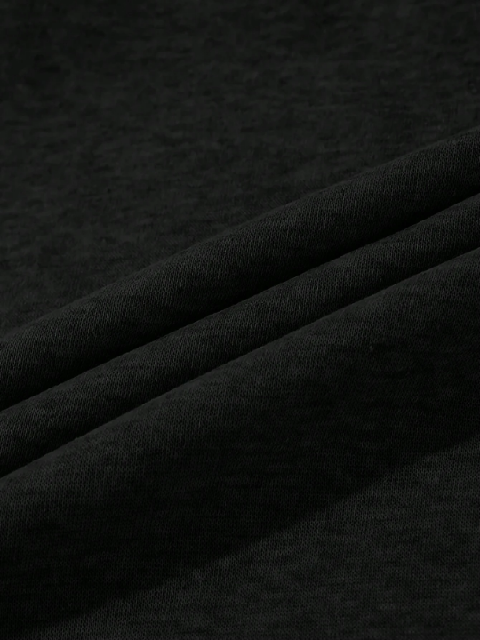 Manfinity Homme Men Star & Letter Graphic Kangaroo Pocket Thermal Hoodie