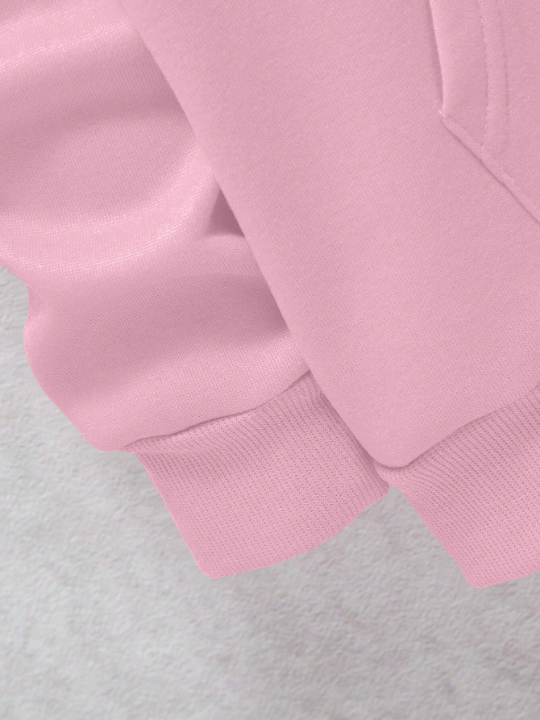 Men Kangaroo Pocket Drawstring Thermal Lined Hoodie