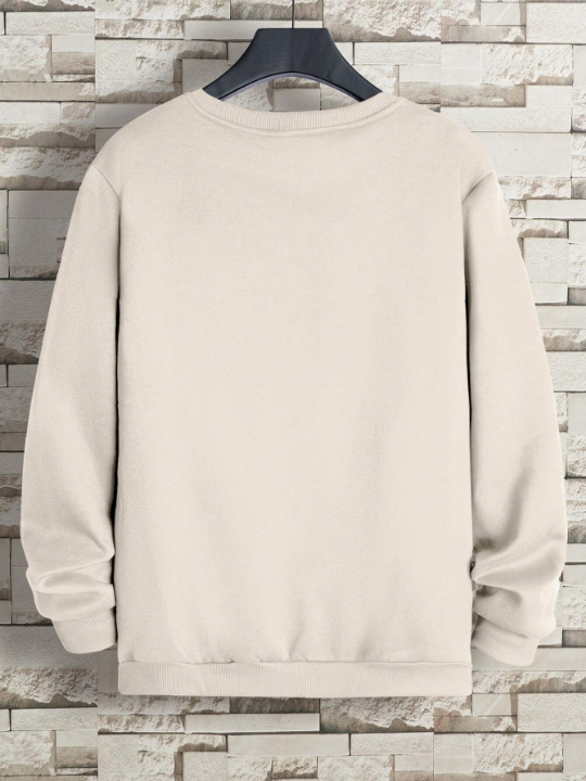 Men Solid Round Neck Sweatshirt Without Necklace