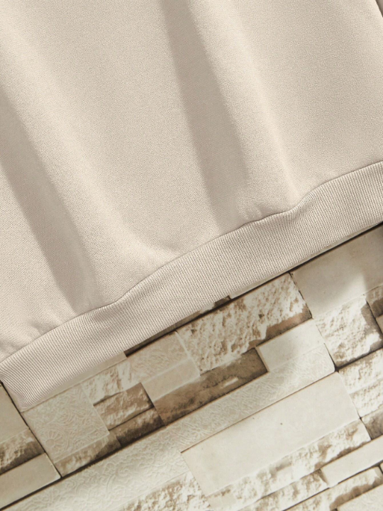 Men Solid Round Neck Sweatshirt Without Necklace