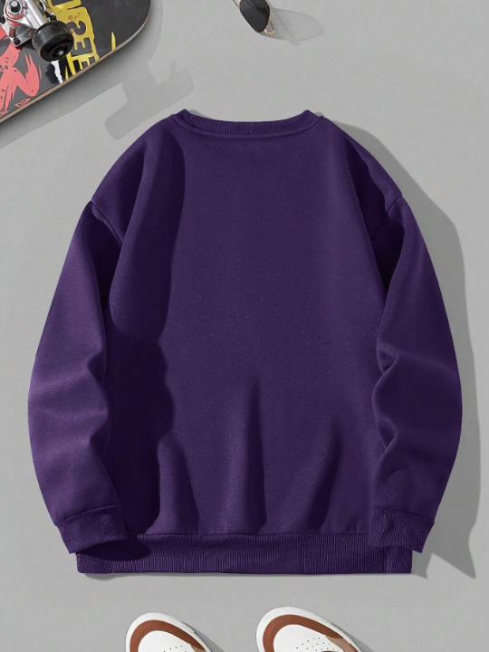 Men Solid Thermal Lined Sweatshirt