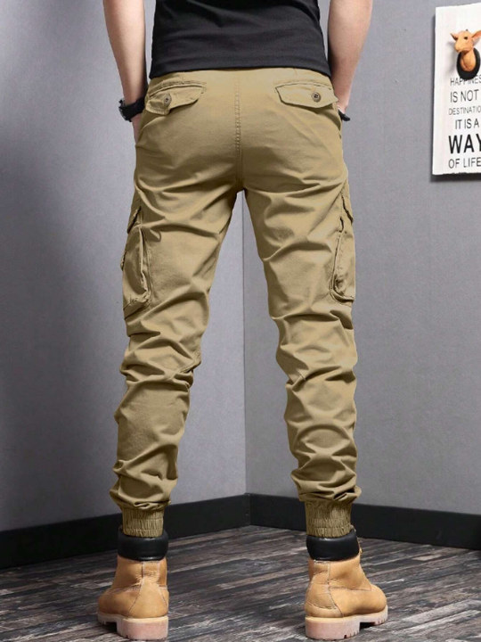 Manfinity Homme Men Flap Pocket Side Cargo Pants