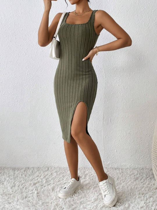 PETITE Split Thigh Tank Summer Women Dress