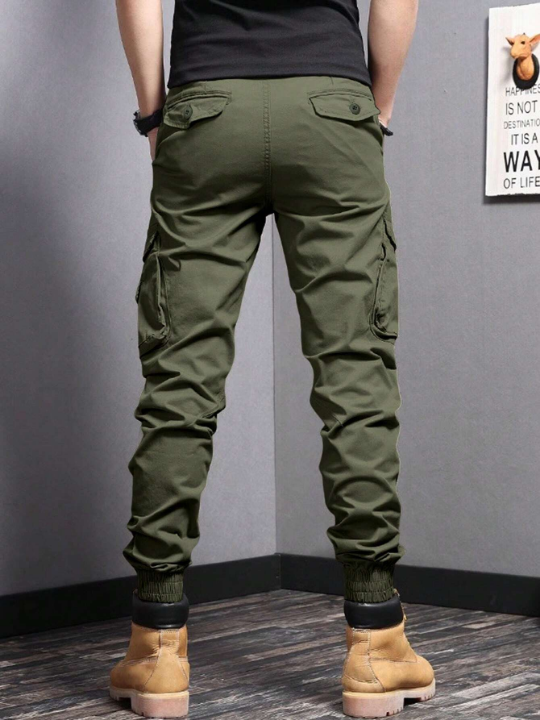 Manfinity Homme Men Flap Pocket Side Cargo Pants
