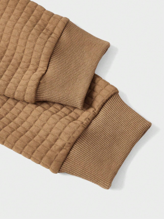 Manfinity Homme Men Solid Round Neck Sweatshirt