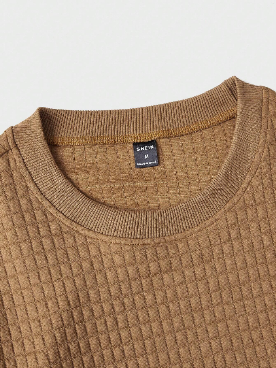 Manfinity Homme Men Solid Round Neck Sweatshirt