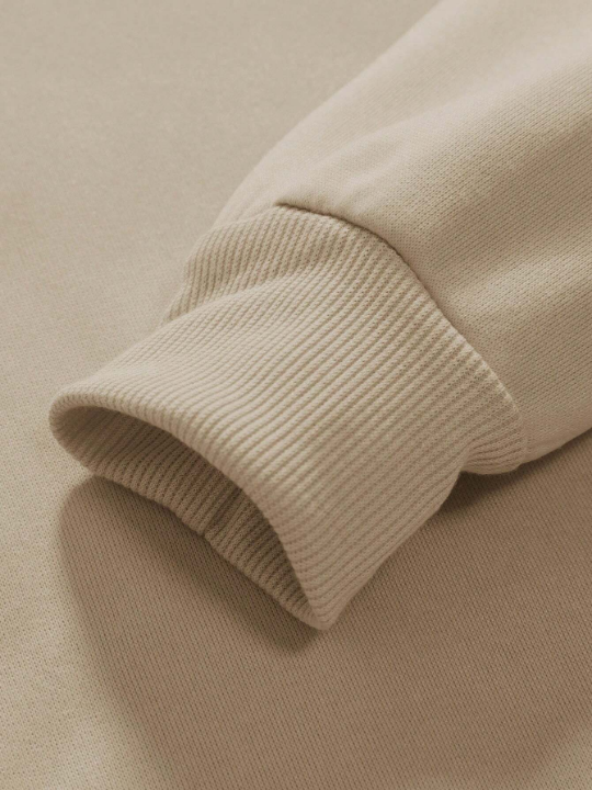 Manfinity EMRG Loose-Fit Men's Slogan & Hand Graphic Drop Shoulder Hoodie With Drawstring