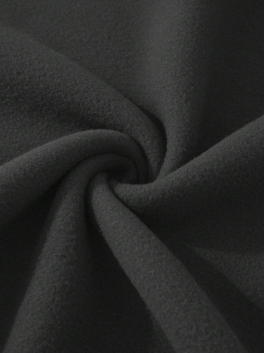 Men Colorblock Raglan Sleeve Drawstring Thermal Lined Hoodie