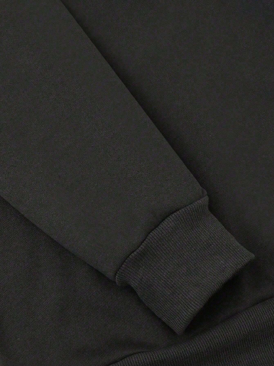 Men Cartoon & Slogan Graphic Hoodie