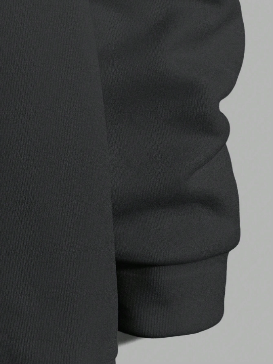 Cottnline Men Letter Graphic Hoodie