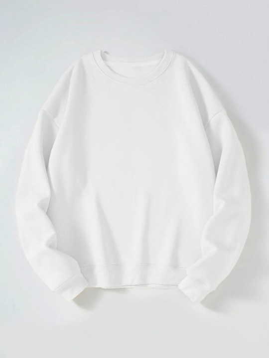 Men Solid Thermal Lined Sweatshirt