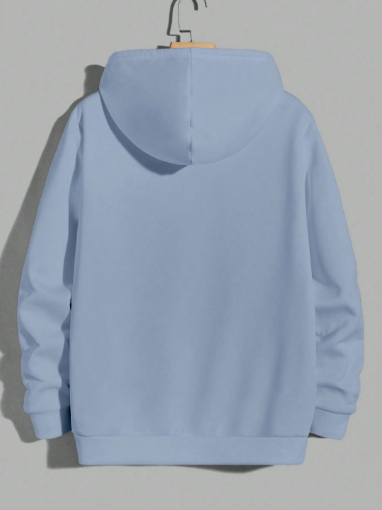 Cottnline Men Letter Graphic Hoodie