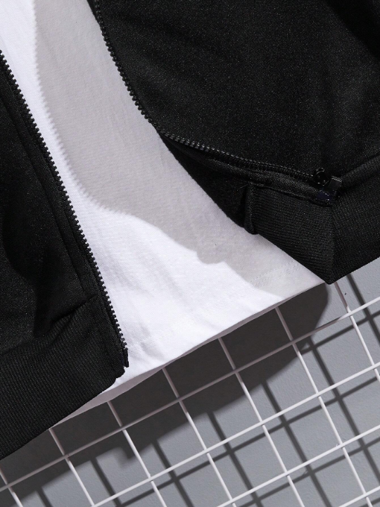 Men Zip Up Sweatshirt Without Tee