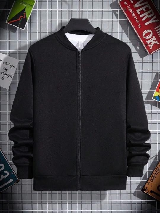 Men Zip Up Sweatshirt Without Tee