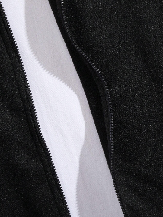 Men Zip Up Sweatshirt Without Tee