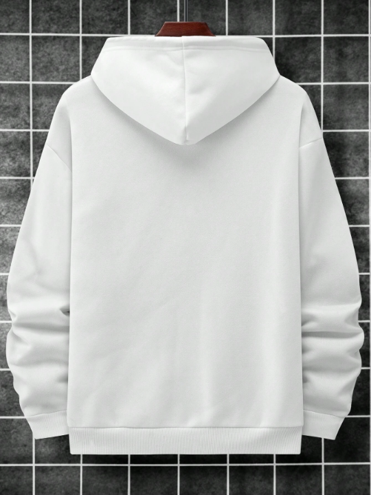 Manfinity Hypemode Men's Text Graphic Hooded Sweatshirt