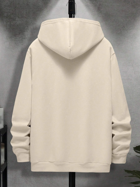 Men Kangaroo Pocket Drawstring Thermal Lined Hoodie