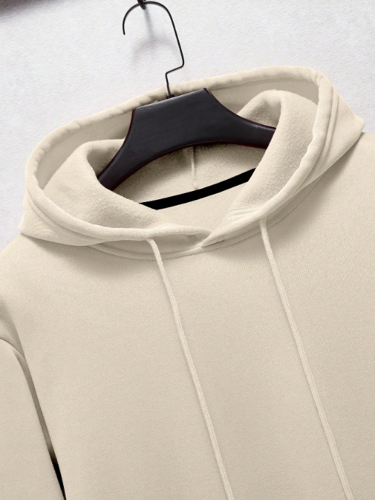 Men Kangaroo Pocket Drawstring Thermal Lined Hoodie