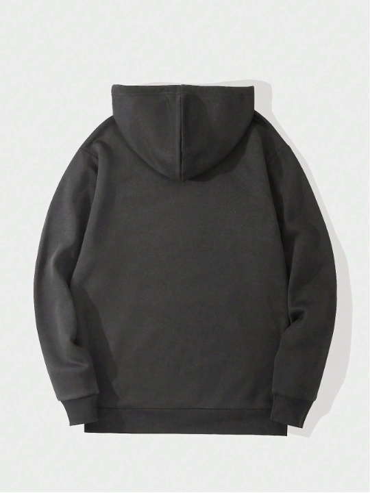 Men Letter Graphic Drop Shoulder Hoodie