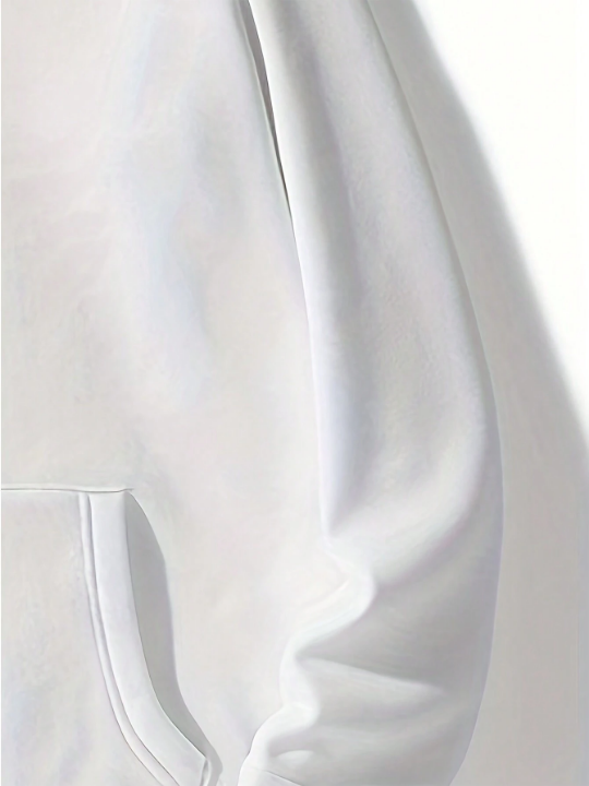 Men Kangaroo Pocket Drawstring Hoodie