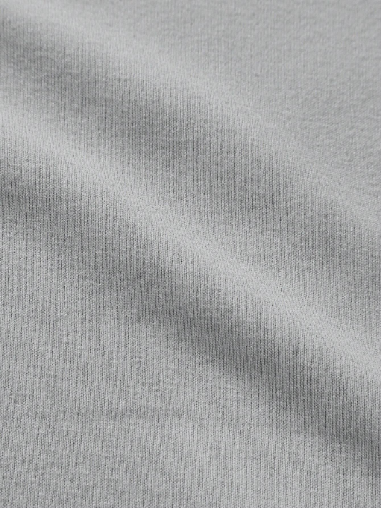 Cottnline Men's Drop Shoulder Letter Patch Fleece Pullover Sweatshirt