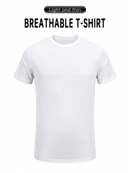 Men's Quick Dry Running And Training Outfits, Including T-Shirt And Short-Sleeve Top Gym Clothes Men Basic T-Shirt