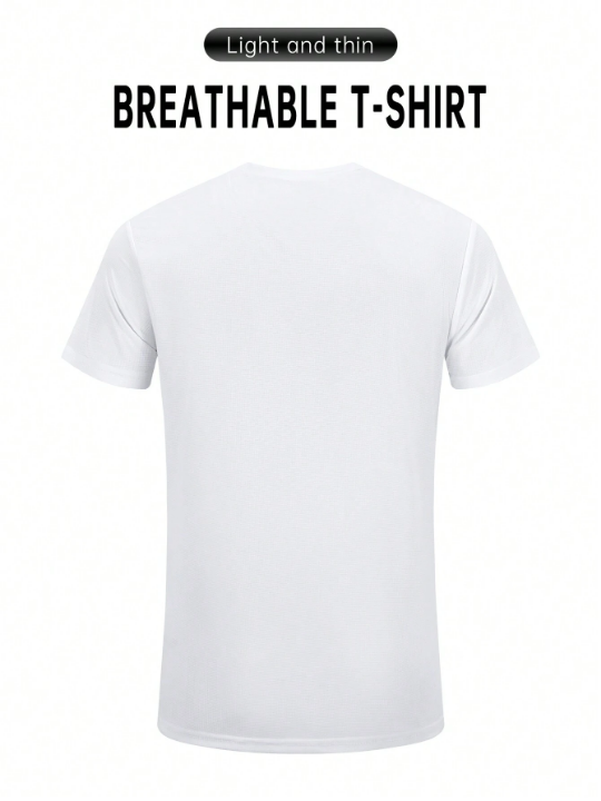 Men's Quick Dry Running And Training Outfits, Including T-Shirt And Short-Sleeve Top Gym Clothes Men Basic T-Shirt