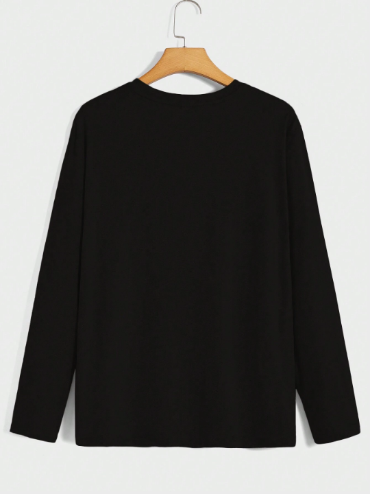 Men Slogan Graphic Tee & Plaid Pants PJ Set