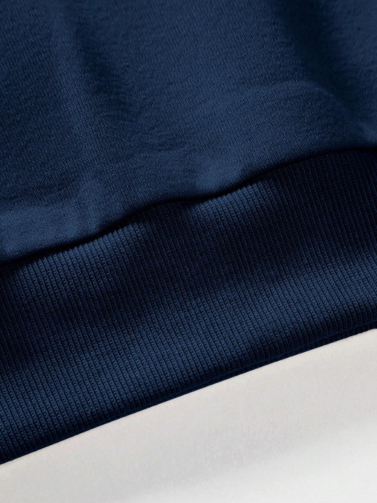 Cottnline Men Solid Drop Shoulder Sweatshirt Without Tee