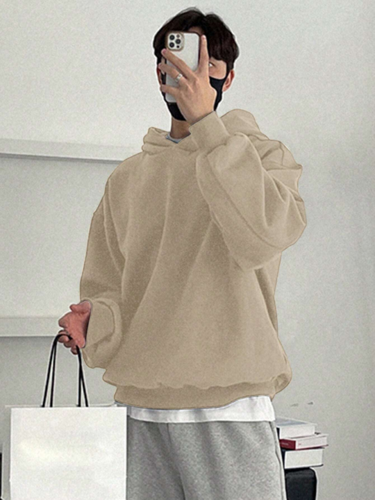 DAZY Men Solid Drop Shoulder Hoodie