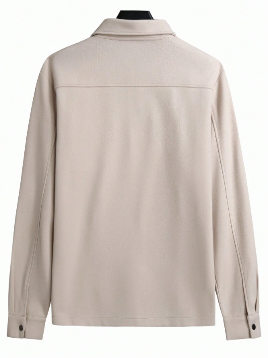 Manfinity Men's Woolen Coat With Cargo Pocket