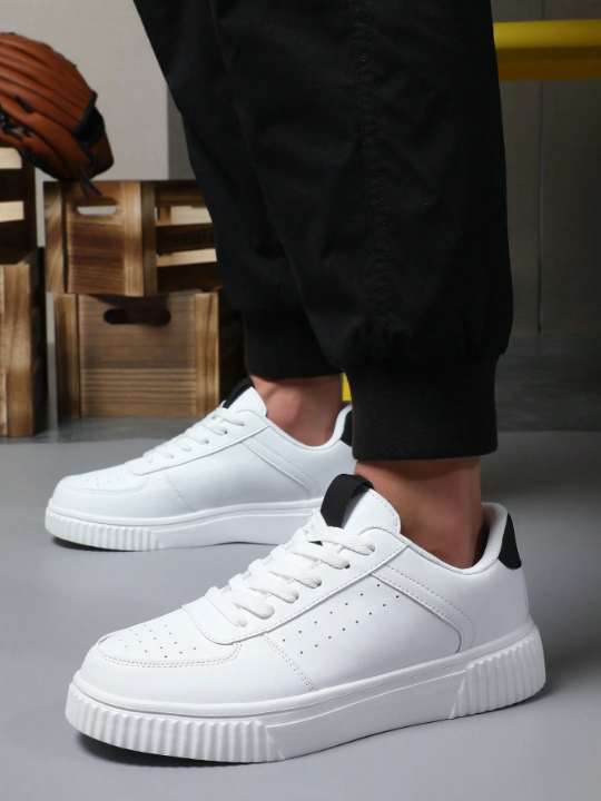 Men's New Fashion Trend Comfortable Breathable Simple Casual Shoes Men's Outdoor Round Toe Lace-up Low-top Sports Shoes