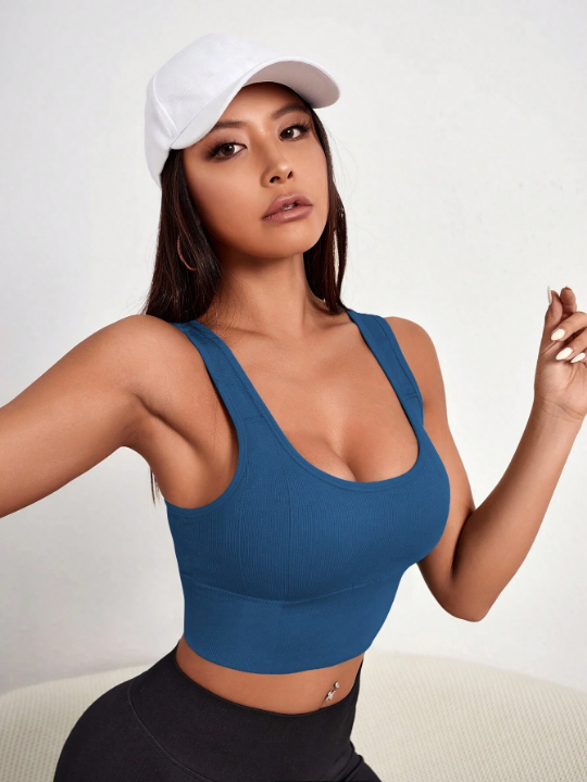 Yoga Basic Seamless Ribbed Women's Sports Bra