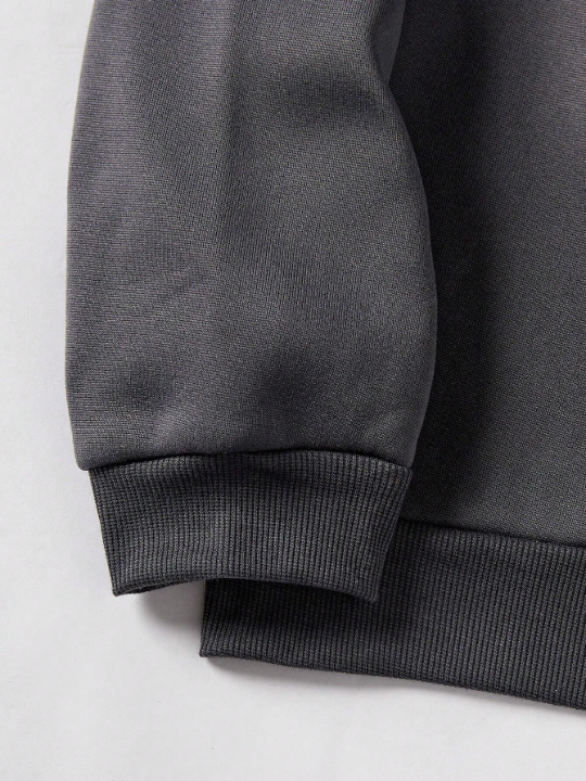 Men's Solid Color Drawstring Hoodie