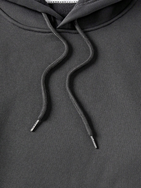 Men's Solid Color Drawstring Hoodie