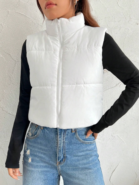 EZwear Zip Up Puffer Vest Coat