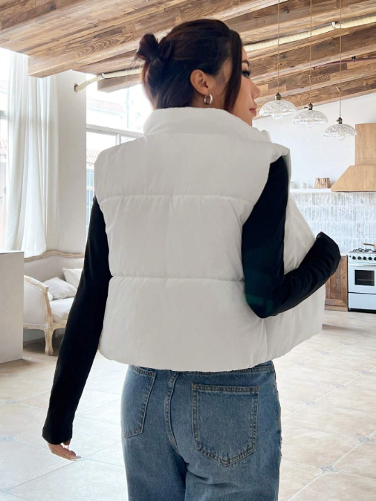 EZwear Zip Up Puffer Vest Coat