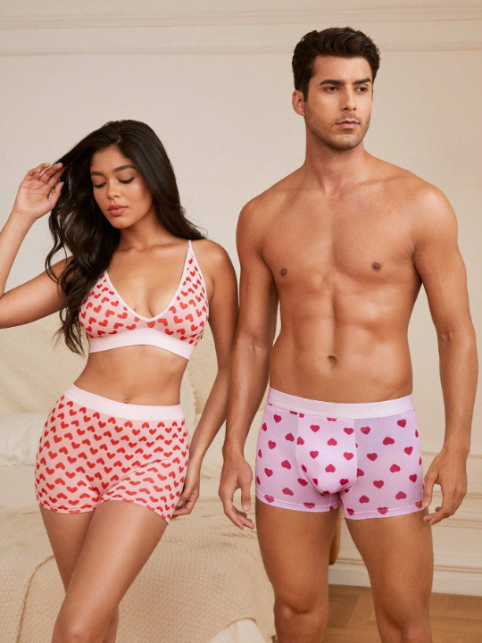 Men's Heart Pattern Trunks