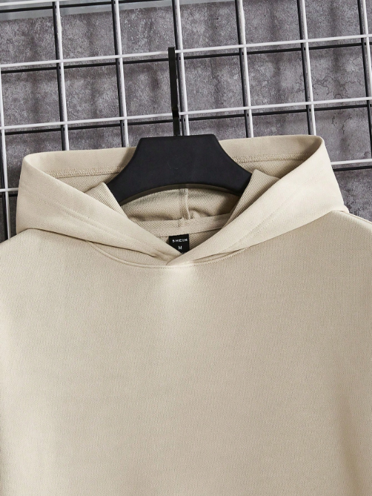 Men's Oversized Playing Card & Skull Print Hooded Sweatshirt