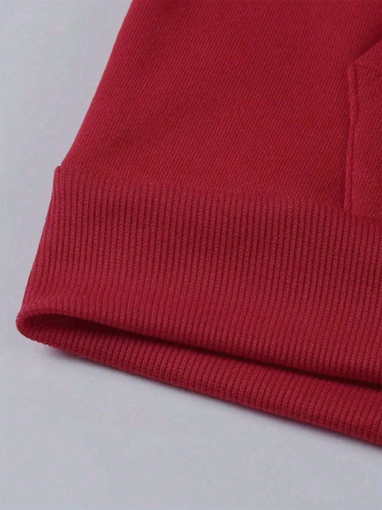 Manfinity Sporsity Men's Letter Printed Drawstring Hoodie