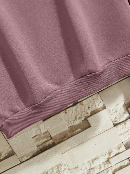 Solid Color Long Sleeve Men's Sweatshirt