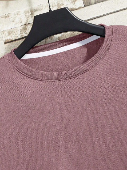 Solid Color Long Sleeve Men's Sweatshirt