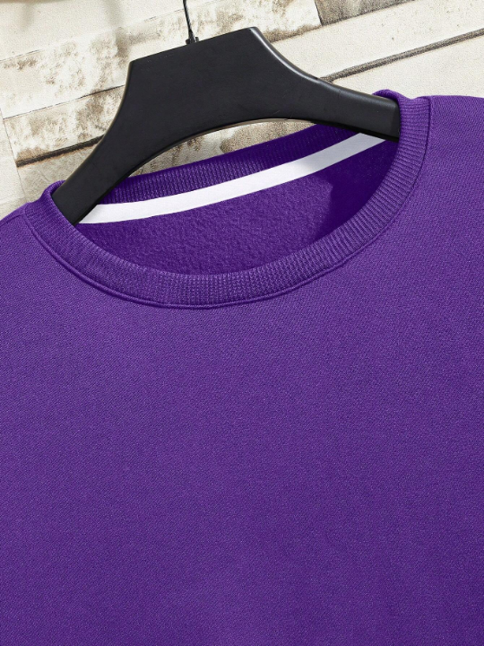 Solid Color Long Sleeve Men's Sweatshirt