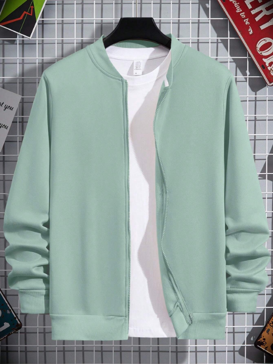 Men's Zip Fly Baseball Collar Sweatshirt