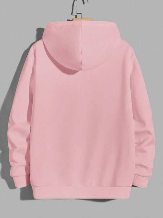 Cottnline Men's Mountain And Bird Printed Hooded Sweatshirt With Drawstring