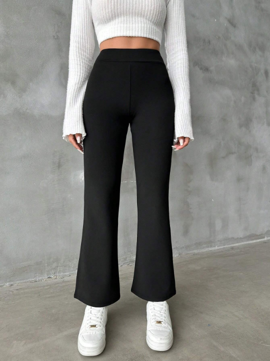 Women's High Waist Bell-bottom Trousers
