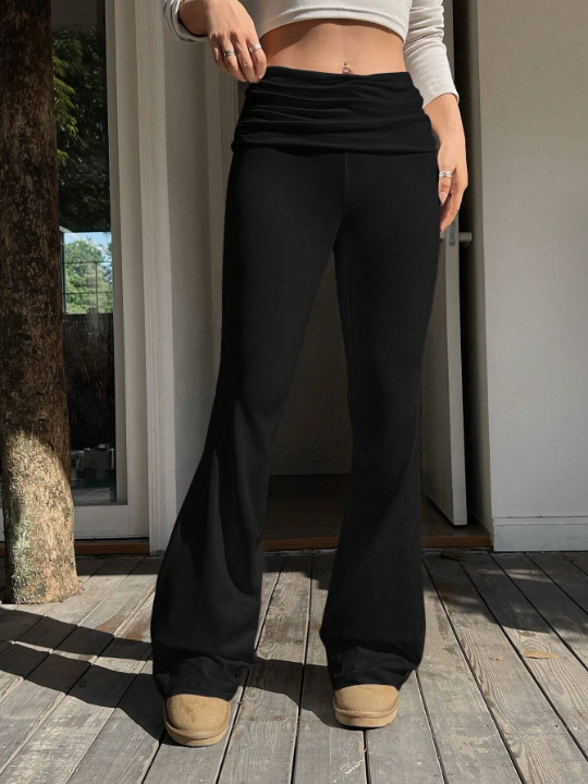 EZwear Spring ClothesWomen's Flare Pants With Pleats