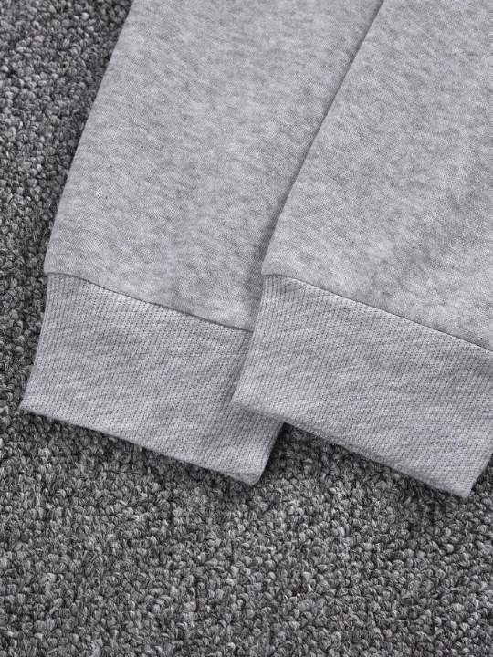 Men's Boston Letter Printed Hoodie Sweatshirt