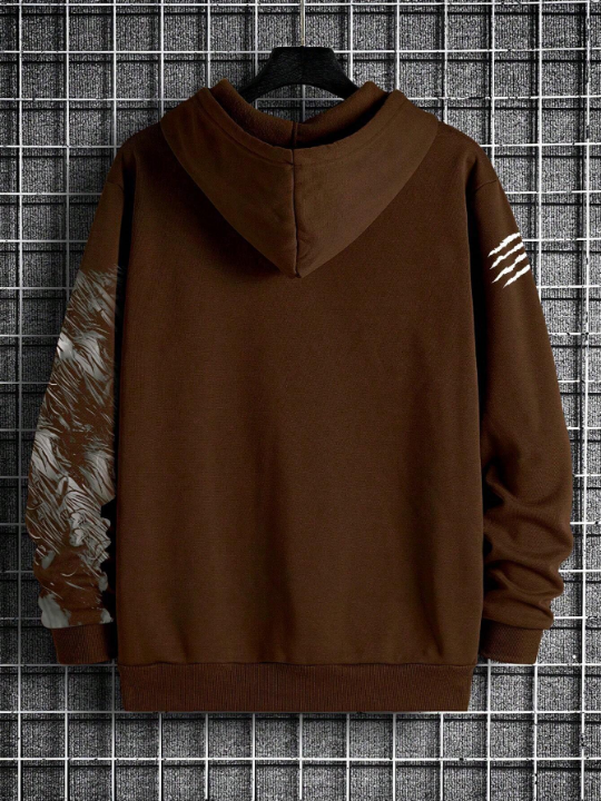 Manfinity LEGND Men's Animal And Character Printed Hoodie With Drawstring Closure