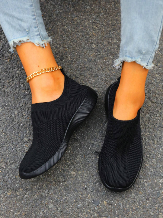 Spring/autumn Fashionable Lightweight Breathable Slip-on Women's Running Shoes For Casual And Sports